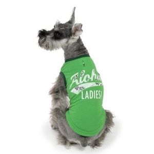 VibrantLife Aloha Ladies Dog Tank Top T Shirt Green XS